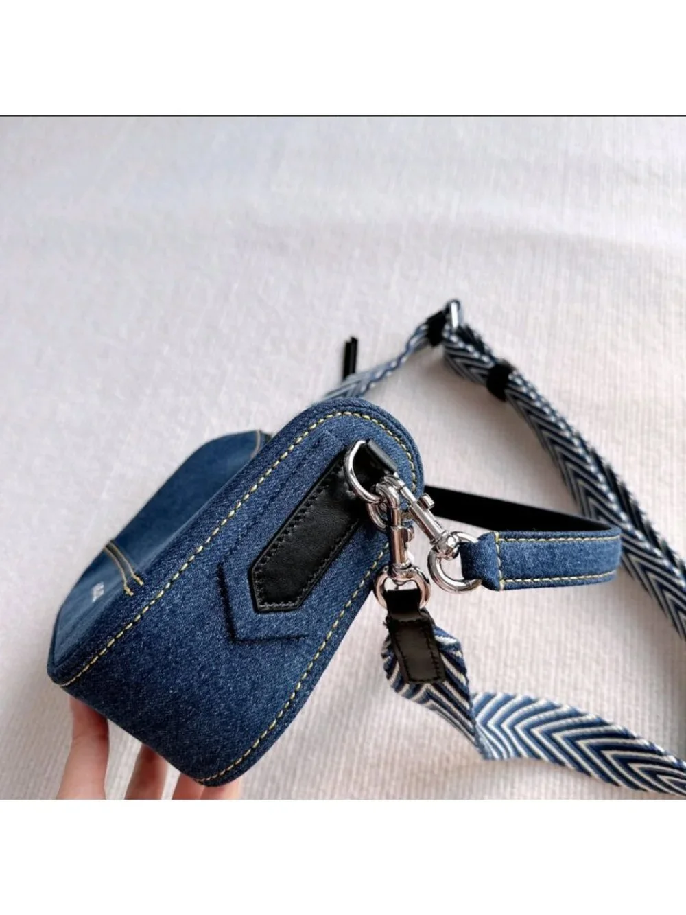 Marc Jacobs Denim Drifter Convertible Shoulder Bag Blue OS